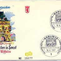 Berlin (West) FDC Mi. Nr. 279 (1) Deutsche Bauwerke - Osthofentor in Soest <