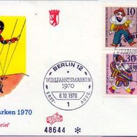 Berlin (West) FDC Mi. Nr. 373 - 376 (1) Wohlfahrt 1970 - Marionetten <