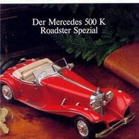 Mercedes 500 K Roadster Spezial, Modellauto Prospekt