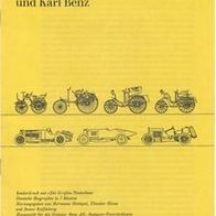 Gottlieb Daimler und Karl Benz, Broschüre, Prospekt
