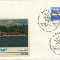 Berlin (West) FDC Mi. Nr. 485 (1) Berliner Verkehrsmittel: Personenschifffahrt <