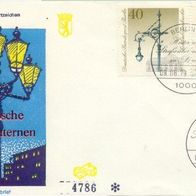 Berlin (West) FDC Mi. Nr. 604 + 606 (3) Straßenbeleuchtung in Berlin <