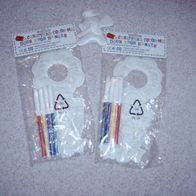 2 neue Pakete mit Weihnachtsdeko zum Bemalen + Stifte