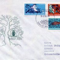 DDR FDC Mi. Nr. 688 + 689 + 690 (1) Naturschutz <