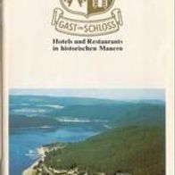Schloss-Reisen - Prospekt von 1987/88, Werbung