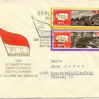 DDR FDC Mi. Nr. 1258 + 1261 (FDC 1) Parteitag deer SED <