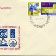 DDR FDC Mi. Nr. 1573 + 1574 (1) 25 Jahre Deutscher Demokratischer Rundfunk <