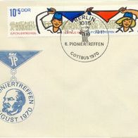 DDR FDC Mi. Nr. 1596 + 1597 (1) Pioniertreffen in Cottbus <