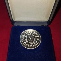 Medaille 100 Jahre Automobil 1886-1986 - Daimler-Benz - 1000er Silber Muenze