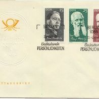 DDR FDC Mi. Nr. 1646 + 1647 + 1648 (FDC2) (2) Berühmte Persönlichkeiten <