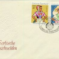 DDR FDC Mi. Nr. 1668 + 1670 (FDC 1) (3) Sorbische Mädchen-Tanztrachten <