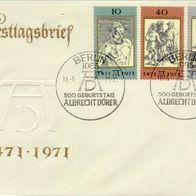DDR FDC Mi. Nr. 1672 + 1673 + 1674 (2) Albrecht Dürer <