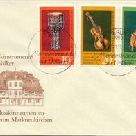 DDR FDC Mi. Nr. 1708 + 1710 + 1713 (FDC 1) (2) Musikinstrumenten-Museum <