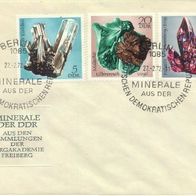 DDR FDC Mi. Nr. 1737 + 1739 + 1742 (FDC 1) (1) Minerale <
