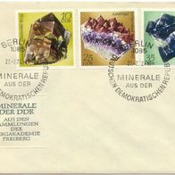 DDR FDC Mi. Nr. 1738 + 1740 + 1741 (FD2) (1) Minerale <