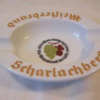 Tettau Porzellan Aschenbecher - " Scharlachberg Meisterbrand "