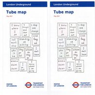 London Tube U-Bahn Sammelobjekt Taschenpläne Ausgabe hier 05/2017: 2 Stück NEU!