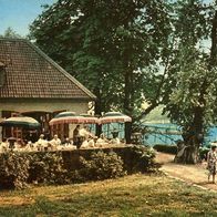 53604 Bad Honnef Rhein-Café auf Insel Grafenwerth um 1962