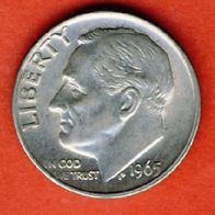 USA 1 Dime 1965