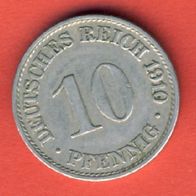 Kaiserreich 10 Pfennig 1910 A