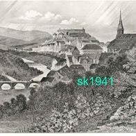 AK Tübingen um 1840 Neckar Alter Stich Karte geb. 1978