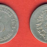 Kaiserreich 5 Pfennig 1875 C