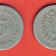 Kaiserreich 5 Pfennig 1876 F