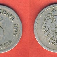 Kaiserreich 5 Pfennig 1876 J