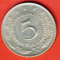 Jugoslawien 5 Dinara 1975