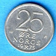 Norwegen 25 Öre 1975