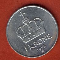 Norwegen 1 Krone 1978