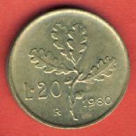 Italien 20 Lire 1980