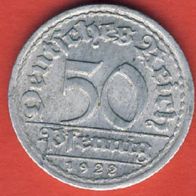 Deutsches Reich 50 Pfennig 1922 F