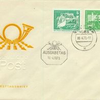 DDR FDC Mi. Nr. 1842 + 1843 (2) Aufbau in der DDR <