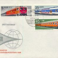 DDR FDC Mi. Nr. 1844 + 1848 + 1848 (FDC 1) (1) Vereinigter Schienenfahrzeugbau <