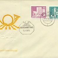 DDR FDC Mi. Nr. 1853 + 1854 (3) Aufbau in der DDR <