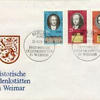 DDR FDC Mi. Nr. 1856 + 1859 + 1861 (FDC 1) (2) Historische Gedenkstätten in Weimar <