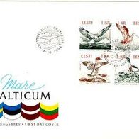 Estland 1992. FDC zu MiNr. 188/91: Vögel