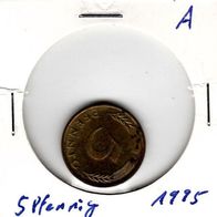 5 Pfennig 1995 A sehr gut erhalten