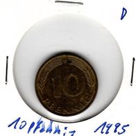 10 Pfennig 1995 D sehr gut erhalten