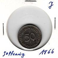 50 Pfennig 1966 J sehr gut erhalten