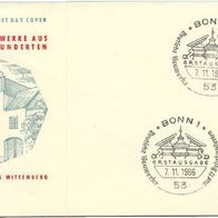 Bundesrepublik FDC Mi. Nr. 500 (2) Deutsche Bauwerke -Melanchthon-Haus, Wittenberg <