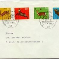Bundesrepublik FDC Mi. Nr. 511 + 512 + 513 + 514 (2) Jugendmarken 1966: Hochwild <