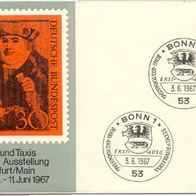 Bundesrepublik FDC Mi. Nr. 535 (1) Franz von Taxis <