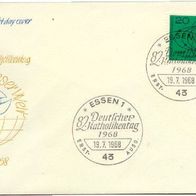 Bundesrepublik FDC Mi. Nr. 568 (1) Deutscher Katholikentag 1968 in Essen <