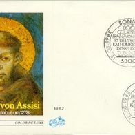 Bundesrepublik FDC Mi. Nr. 1149 (1) Hl. Franz von Assisi. Dt. Katholikentag 1982 <