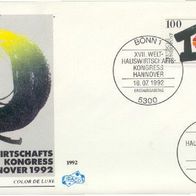 Bundesrepublik FDC Mi. Nr. 1620 (1) Welthauswirtschaftskongress, Hannover <