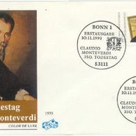 Bundesrepublik FDC Mi. Nr. 1705 (1) Claudio Monteverdi, ital. Komponist <