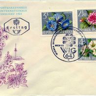 Österreich FDC Mi. Nr. 1148 + 1149 + 1150 Internat. Gartenschau o <