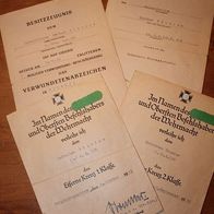 Original 4er Urkunden-Gruppe, Unteroffizier im 13/ Inf. Rgt. 226